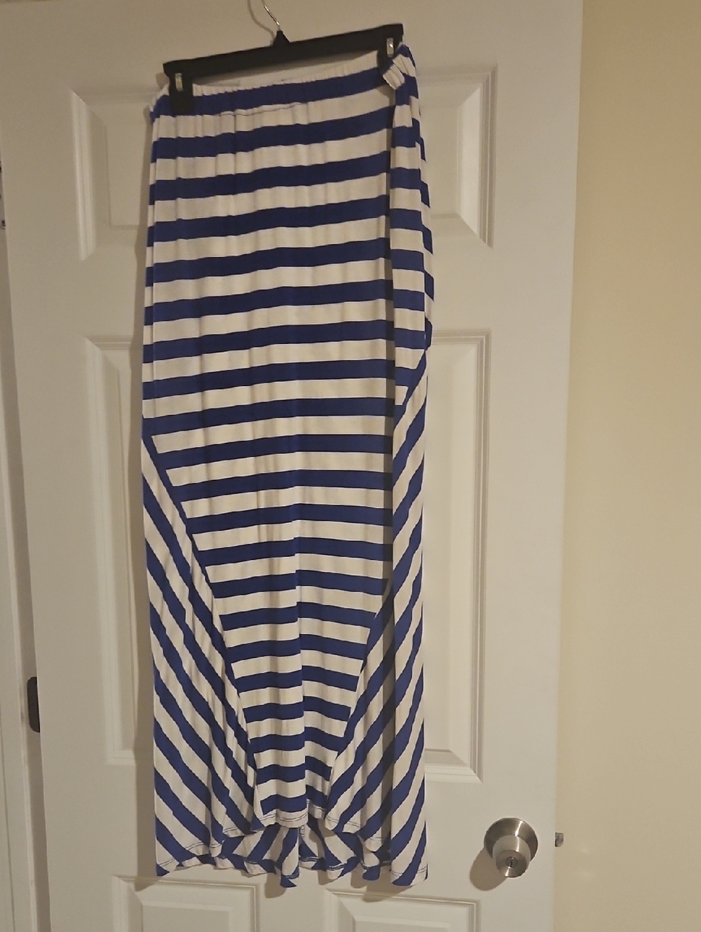 Olive & Oak Royal Blue and White Maxi Skirt
